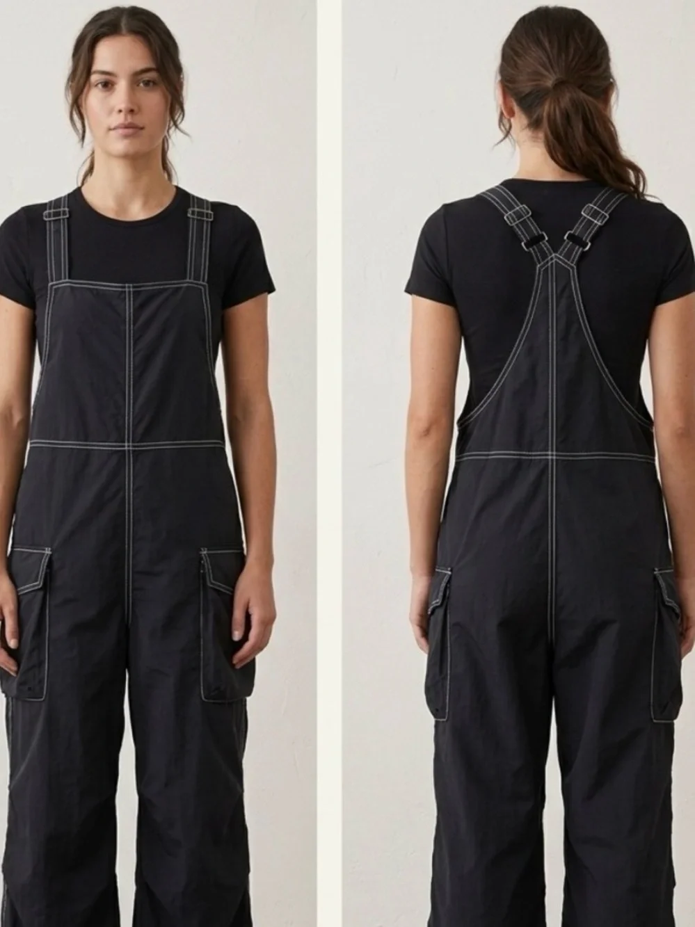 Almost Famous Olive Green Cargo Utility Jumpsuit - Picture 5 of 5